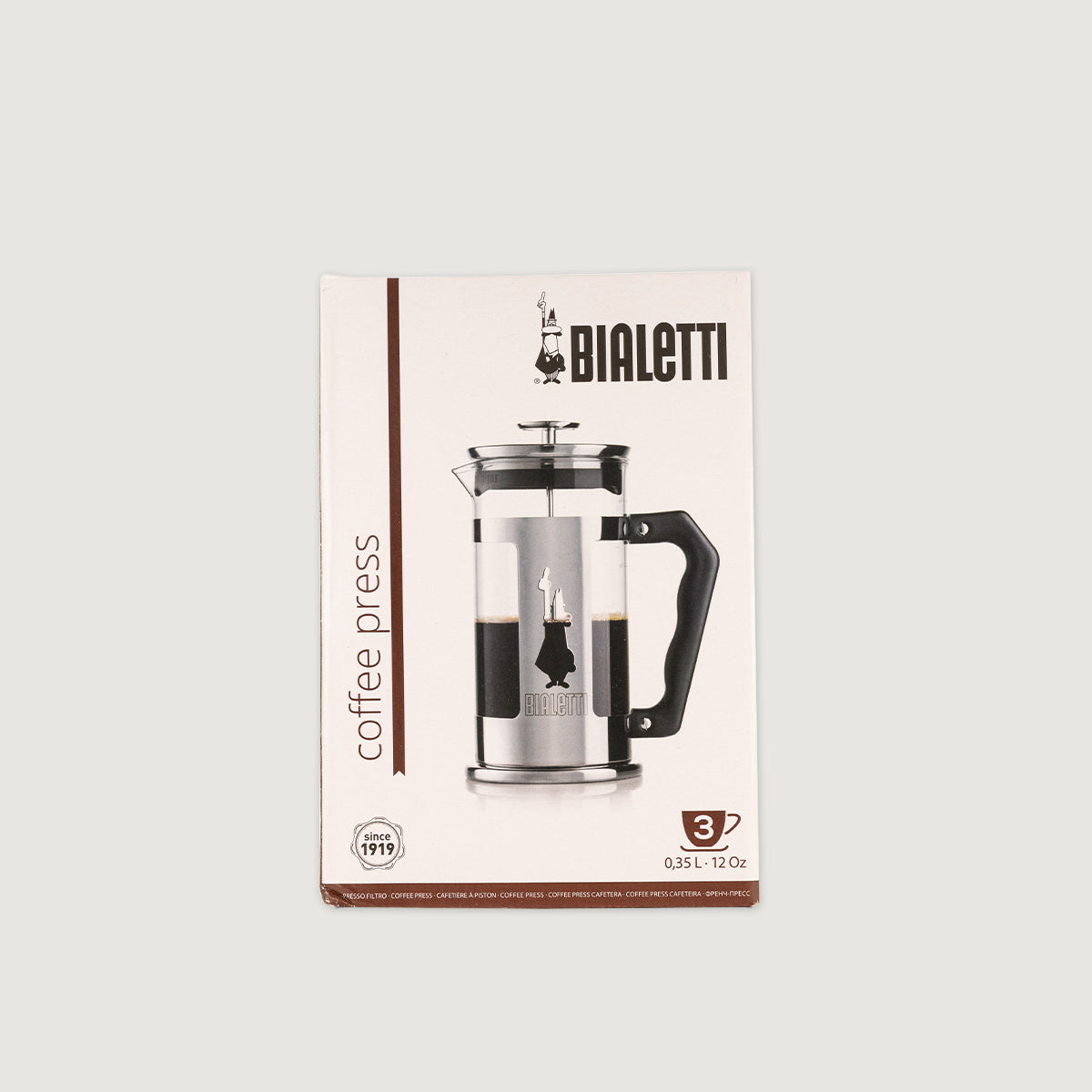 Bialetti French Press Coffee Plunger - 3 Cup