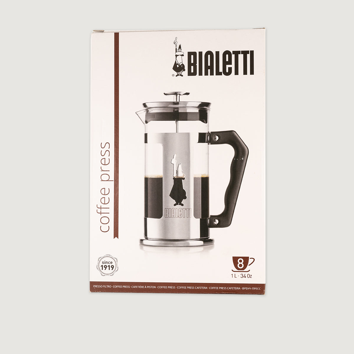 Bialetti French Press Coffee Plunger - 8 Cup